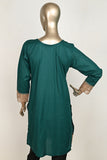 P-42-23-Teal Green - Sect | Cambric Embroidered Kurti