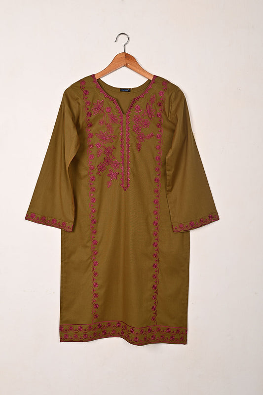 Lumia - Tobacco - CAMBRIC EMBROIDERED KURTI