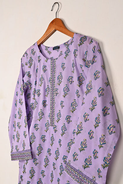 Aroma - Purple - CAMBRIC EMBROIDERED KURTI