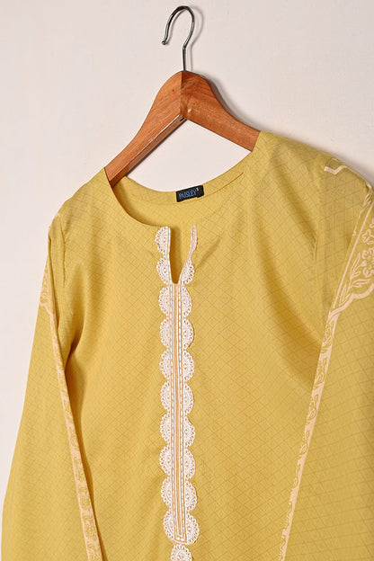 Crossword - Yellow - CAMBRIC PRINTED & EMBROIDERED KURTI