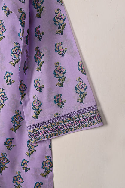 Aroma - Purple - CAMBRIC EMBROIDERED KURTI