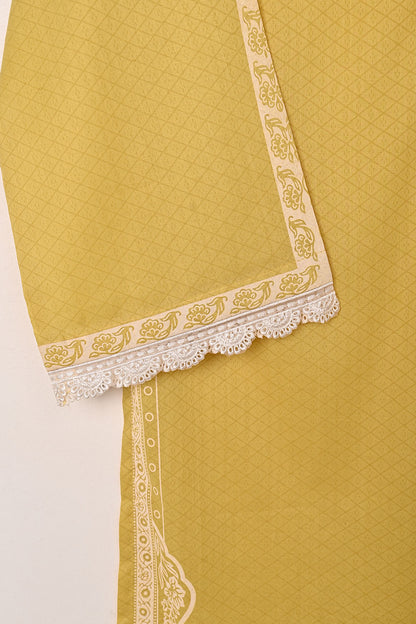 Crossword - Yellow - CAMBRIC PRINTED & EMBROIDERED KURTI