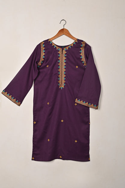 Cord - Purple - CAMBRIC EMBROIDERED KURTI