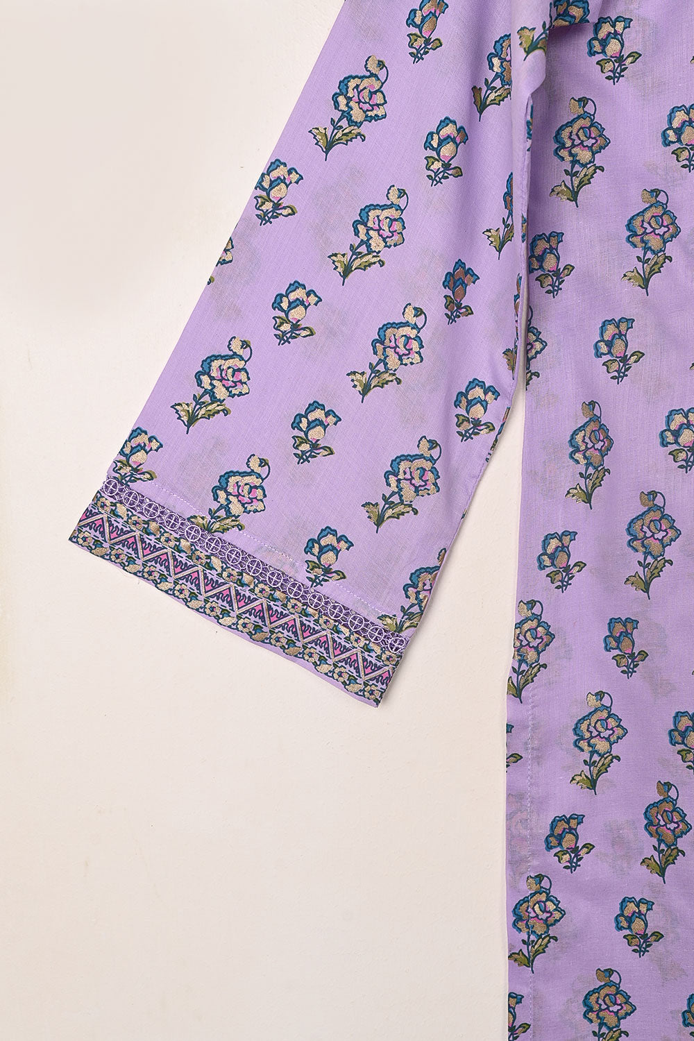 Aroma - Purple - CAMBRIC EMBROIDERED KURTI