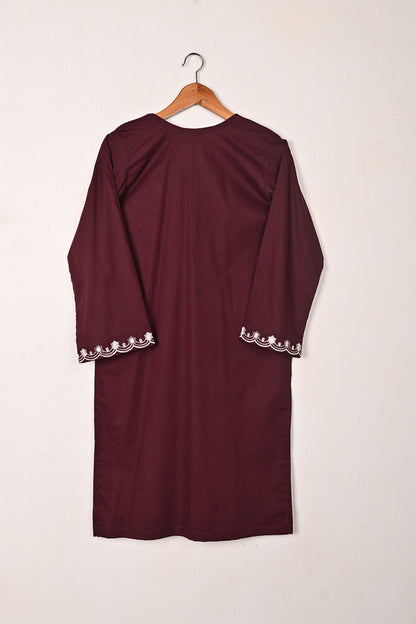 Lumia - Maroon - CAMBRIC EMBROIDERED KURTI