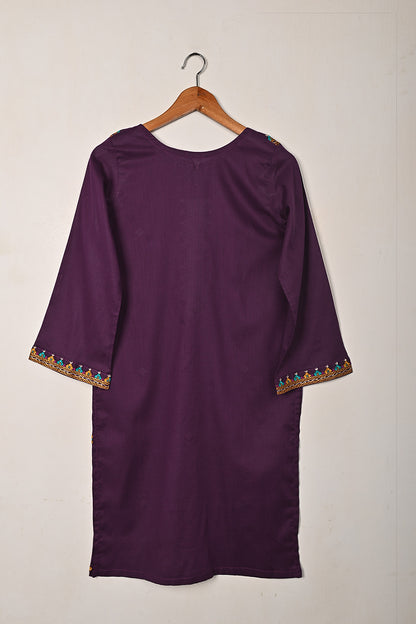 Cord - Purple - CAMBRIC EMBROIDERED KURTI