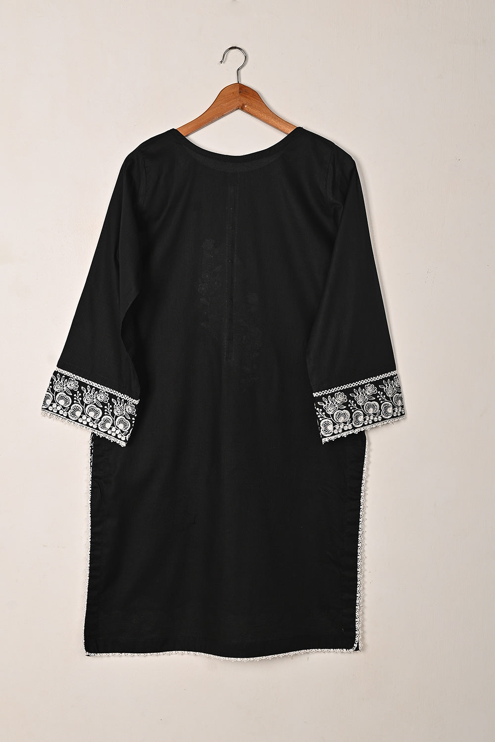 Ruby - Black- CAMBRIC EMBROIDERED KURTI