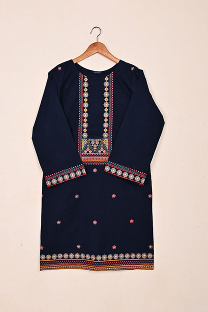 Anarkali - Blue - CAMBRIC EMBROIDERED KURTI