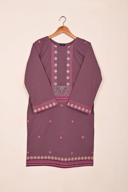 Anarkali - Onion - CAMBRIC EMBROIDERED KURTI