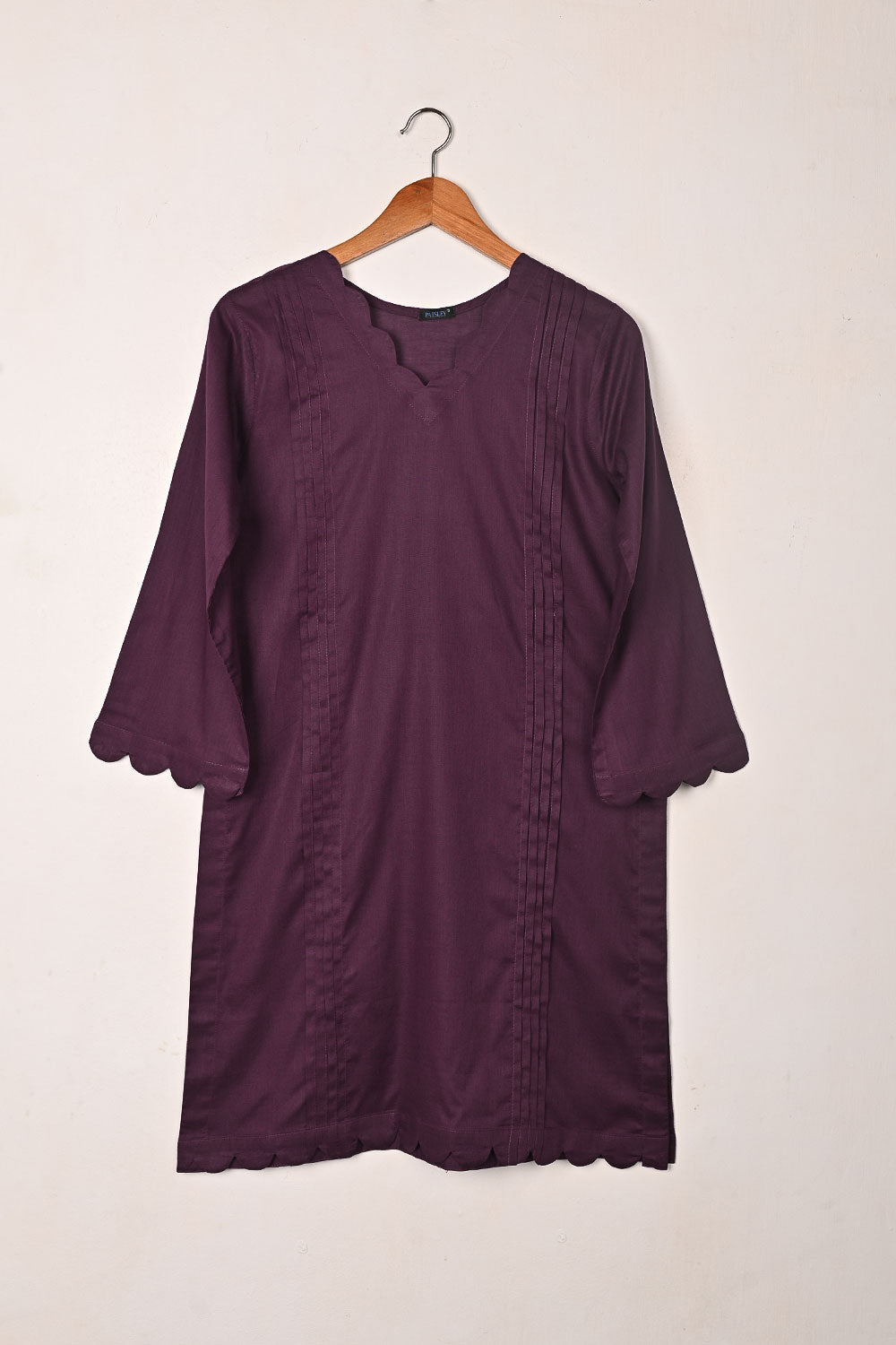 Solid -Magenta - Cotton Stitched Kurti