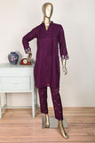 P-09-23-Purple- Prime 2Pc | 2Pc Cambric Embroidered Shirt With Embroidered Trouser