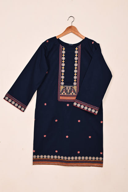 Anarkali - Blue - CAMBRIC EMBROIDERED KURTI