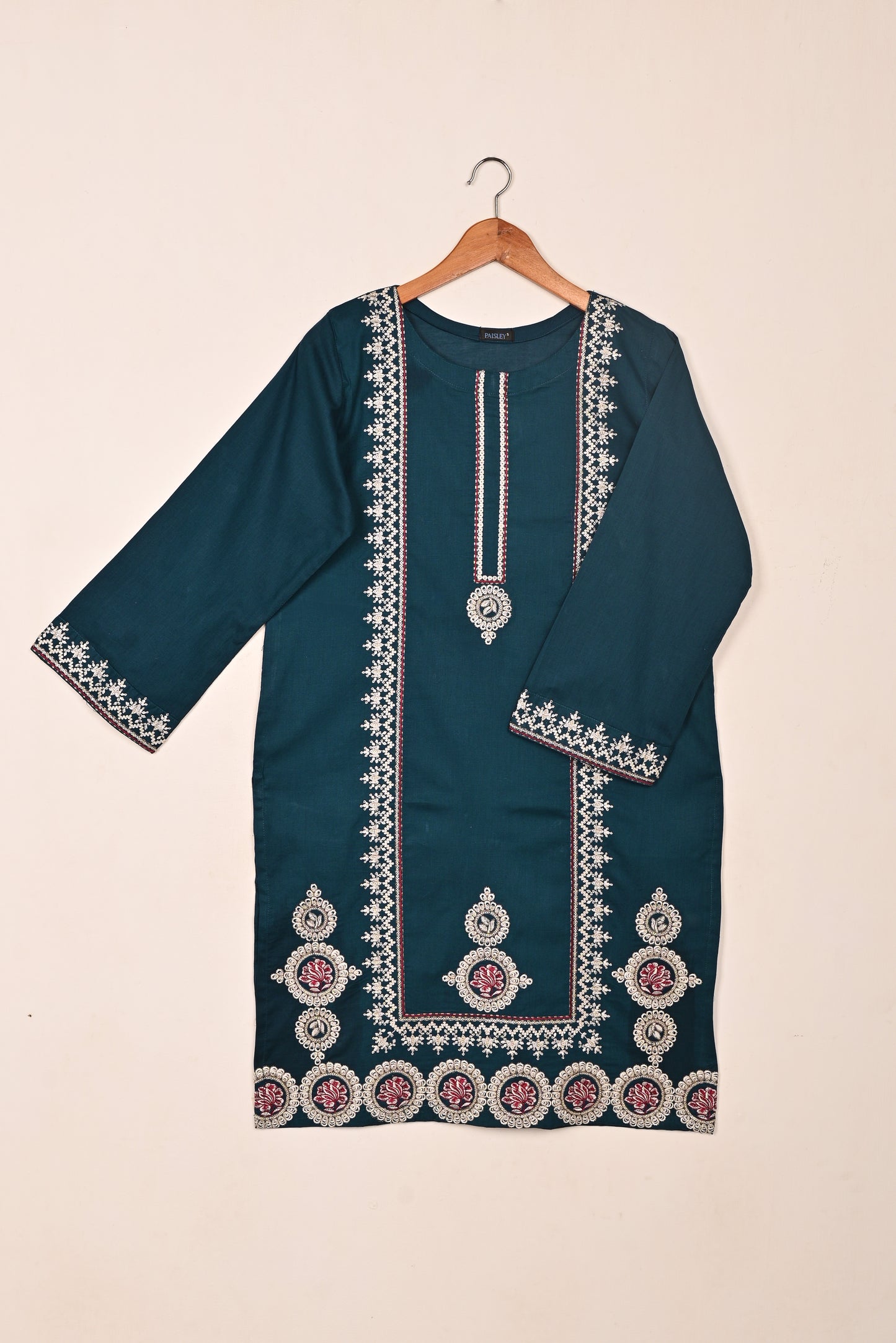 Rings - Blue - CAMBRIC EMBROIDERED KURTI