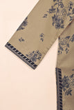 Khaaki Print - Blue - Stitched Cotton Cambric Kurti