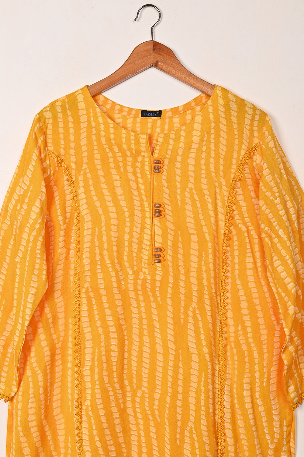 Staple - Mustard - Cotton Net Printed Kurti