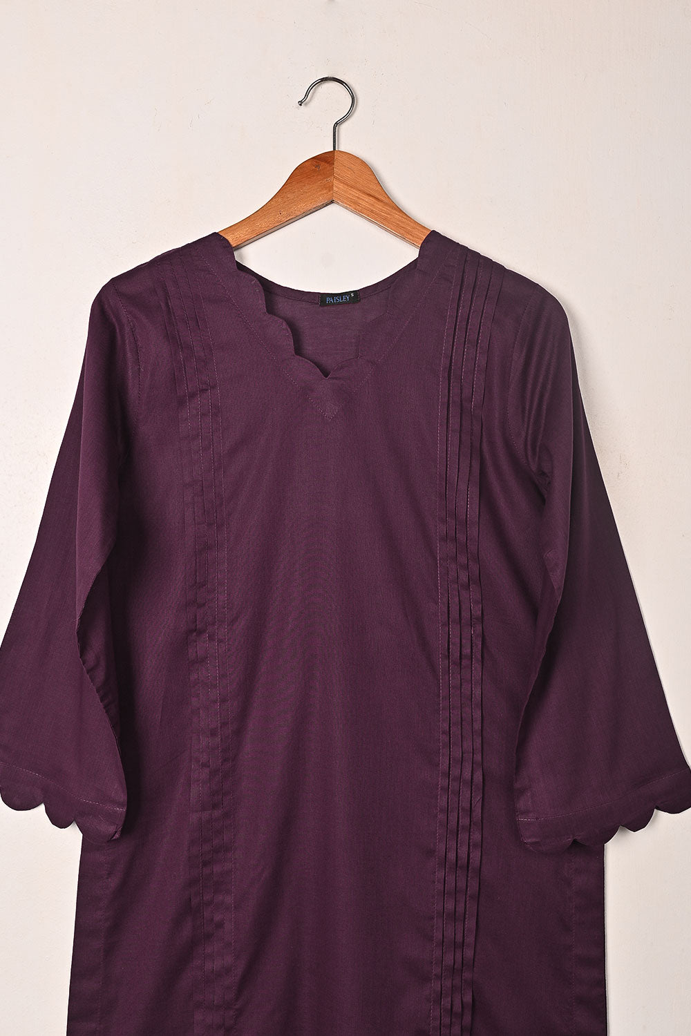 Solid -Magenta - Cotton Stitched Kurti