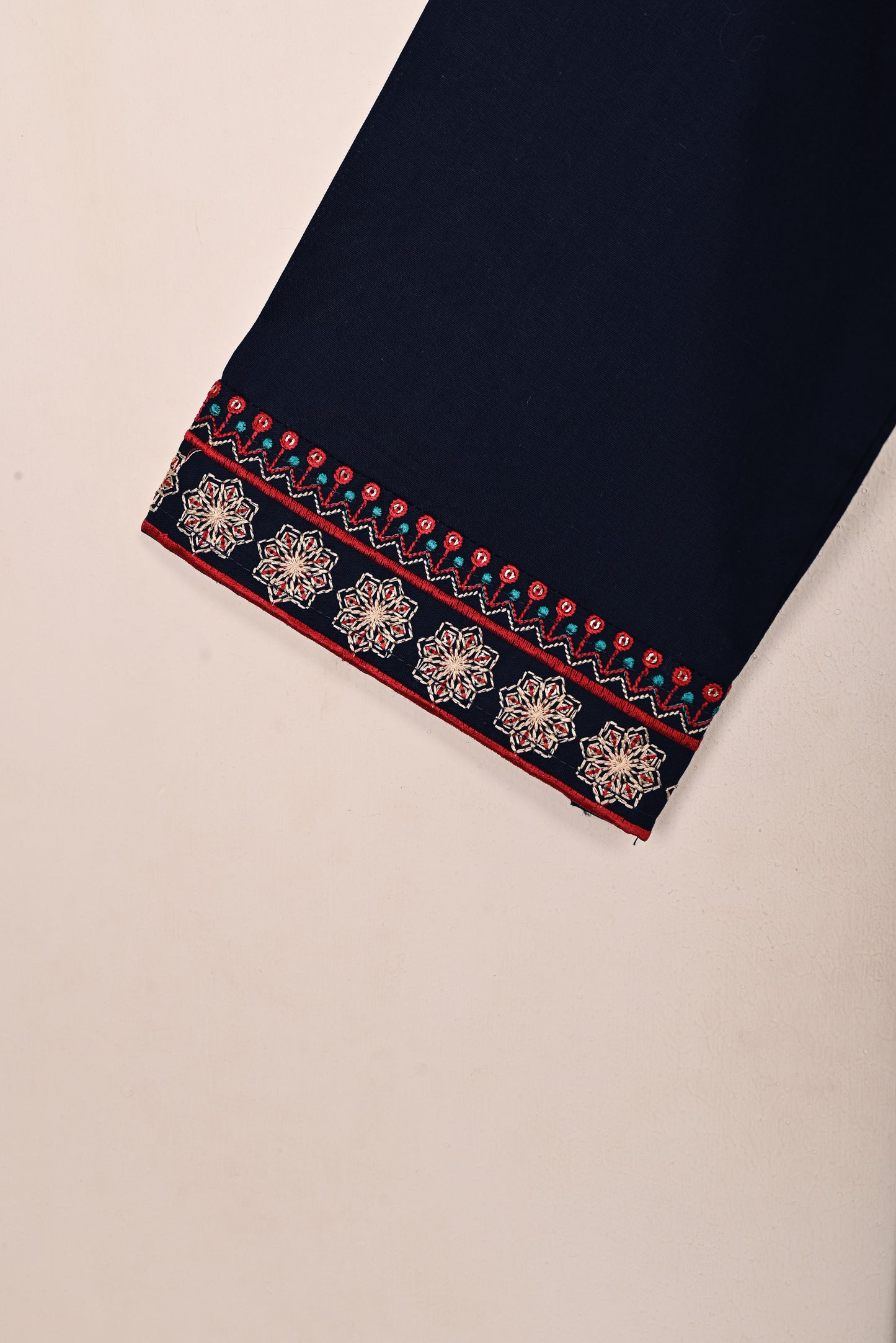 Anarkali - Blue - CAMBRIC EMBROIDERED KURTI