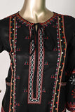 P-10-23-Black - Kashmiri | 2Pc Cambric Embroidered Shirt With Embroidered Trouser