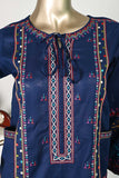 P-10-23-Blue - Kashmiri | 2Pc Cambric Embroidered Shirt With Embroidered Trouser