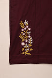 Groove - Maroon - CAMBRIC EMBROIDERED KURTI