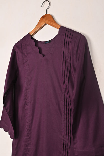 Solid -Magenta - Cotton Stitched Kurti