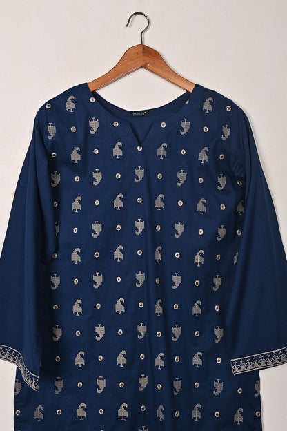 Upside Umbrella - Blue - CAMBRIC EMBROIDERED KURTI