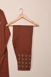 Charizma - Rust - 2Pc COTTON EMBROIDERED DRESS