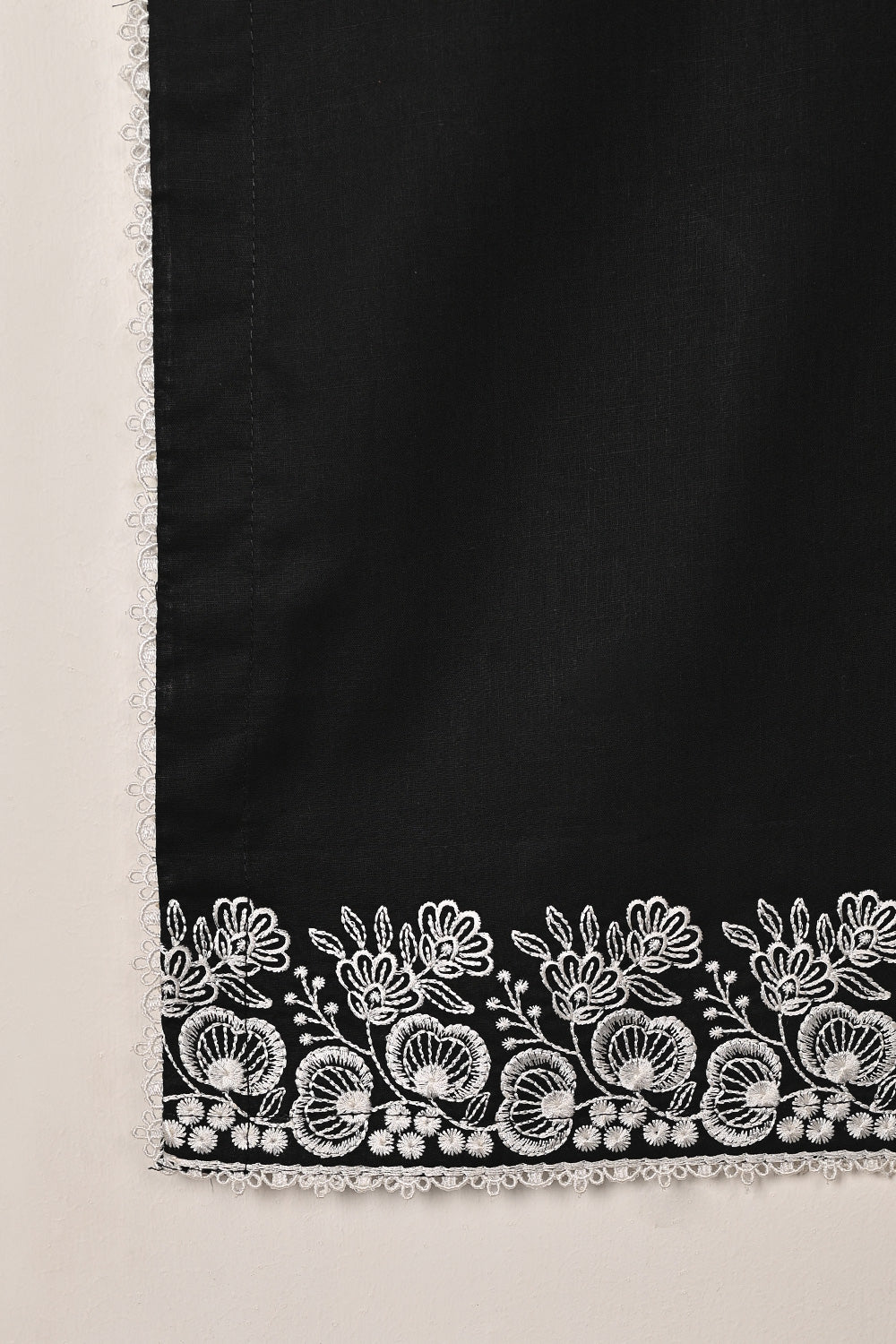 Ruby - Black- CAMBRIC EMBROIDERED KURTI