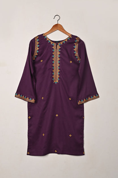 Cord - Purple - CAMBRIC EMBROIDERED KURTI