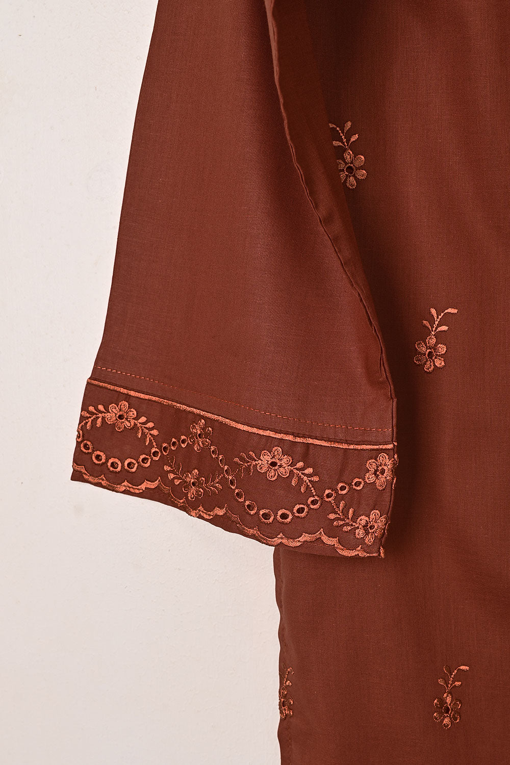 Chrome 2Pc - Rust- CAMBRIC EMBROIDERED DRESS