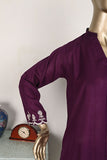 P-09-23-Purple- Prime 2Pc | 2Pc Cambric Embroidered Shirt With Embroidered Trouser