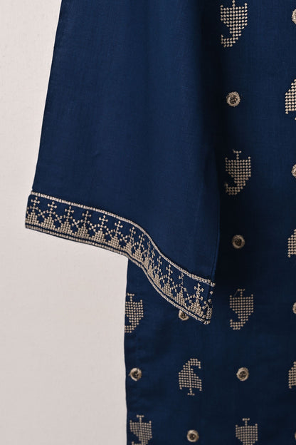 Upside Umbrella - Blue - CAMBRIC EMBROIDERED KURTI