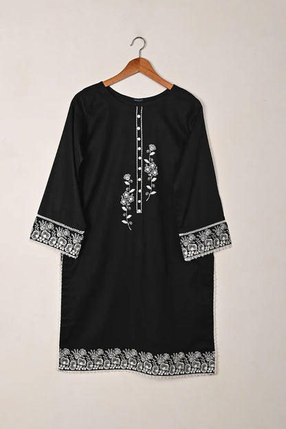 Ruby - Black- CAMBRIC EMBROIDERED KURTI