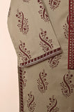 Khaaki Print - Maroon - Stitched Cotton Cambric Kurti