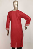 P-60-22-RED BREACH RED | COTTON EMBROIDERED KURTI
