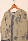 Khaaki Print - Blue - Stitched Cotton Cambric Kurti