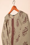 Khaaki Print - Maroon - Stitched Cotton Cambric Kurti