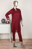 P-09-23-Maroon- Prime 2Pc | 2Pc Cambric Embroidered Shirt With Embroidered Trouser
