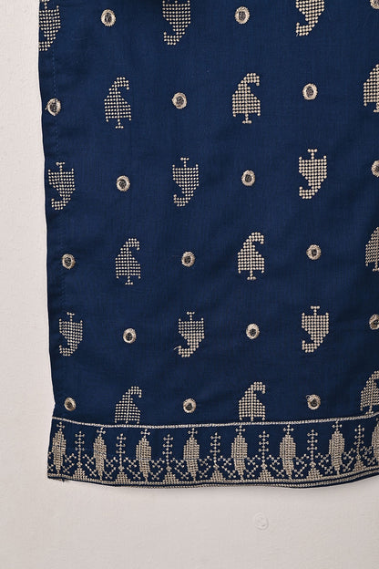 Upside Umbrella - Blue - CAMBRIC EMBROIDERED KURTI