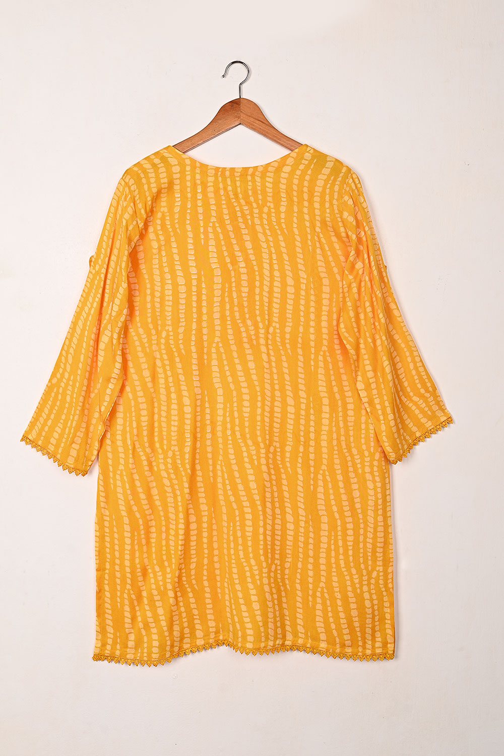 Staple - Mustard - Cotton Net Printed Kurti