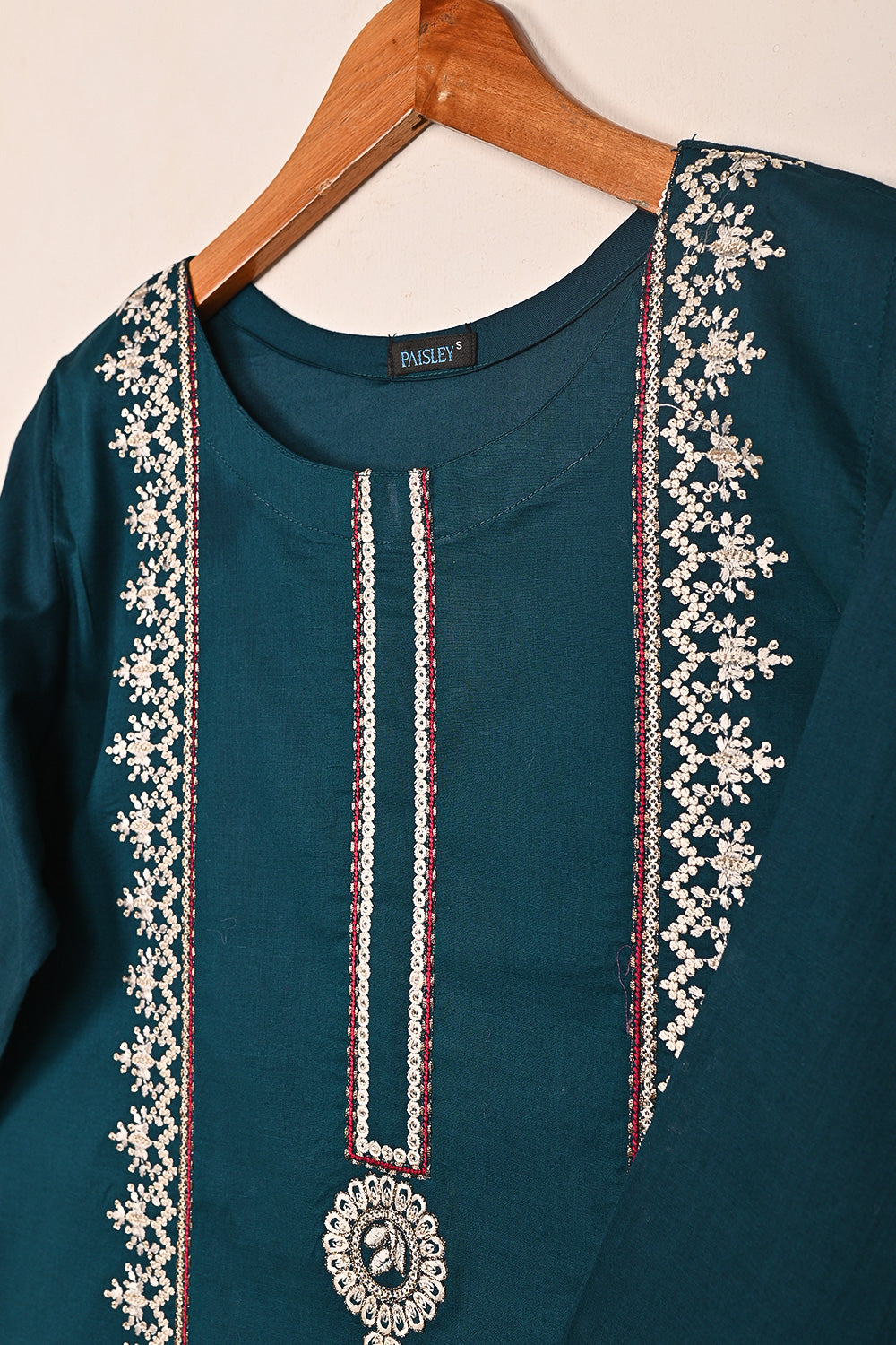 Rings - Blue - CAMBRIC EMBROIDERED KURTI