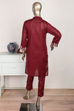 P-09-23-Maroon- Prime 2Pc | 2Pc Cambric Embroidered Shirt With Embroidered Trouser