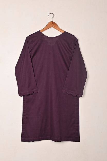 Solid -Magenta - Cotton Stitched Kurti