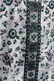 Cambric Printed & Embroidered Kurti - KIWI (P-209-19-White)