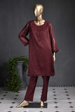 2 Pc Stitched Organza Lawn With Cotton Trouser - Snapdragon (TPS-01-Maroon)
