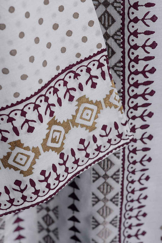 Cambric Printed Kurti - Smith (P-231-19-White)