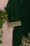 Cambric Embroidered & Printed Kurti - Loop - (P-258-19-Green)