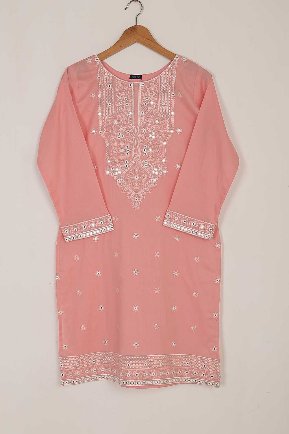 P-50-22-Pink - Steep - Cambric Embroidered Kurti