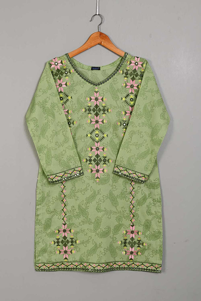 P-30-22-Pista - Greed - Cambric Embroidered & Printed Kurti