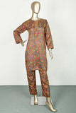 P-90-22-Rust - Viscose Carry | 2Pc Cambric Printed Shirt With Printed Trouser
